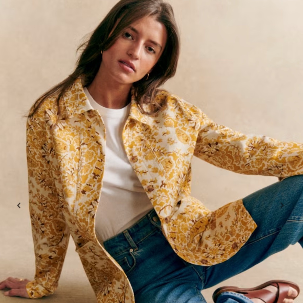 Brand New Sezane Will Jacket in Alcazar Ocre Size Small